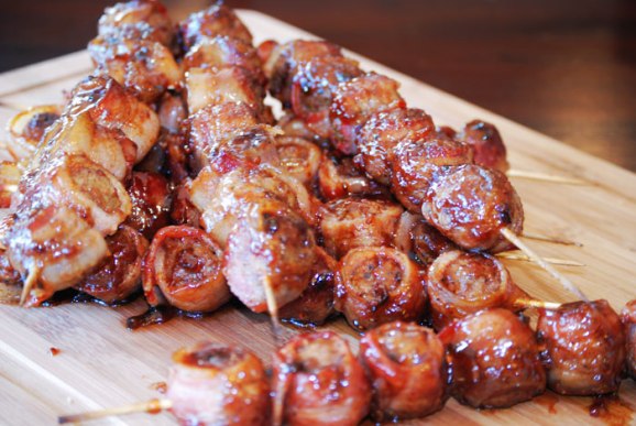 maalvleis bolletjies met spek