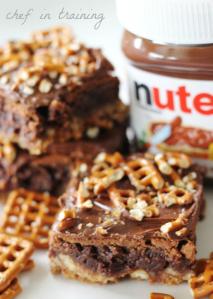 Nutella Pretzel Brownies by: Chef in training