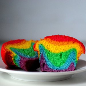 Rainbow cupcake