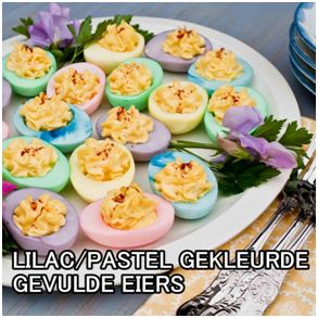 Gekleurde gevulde eiers