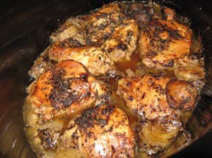 Slow cooker bier hoender