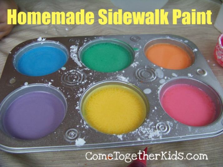 Homemade sidewalk paint- Come together kids