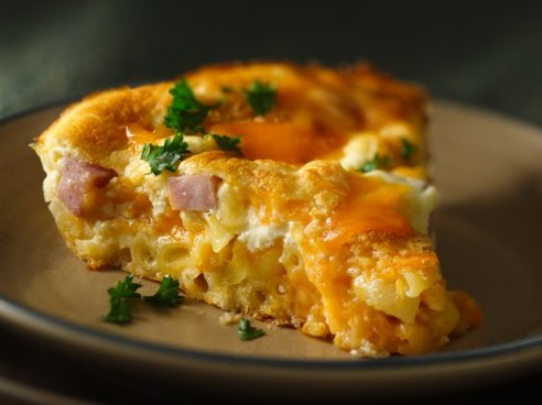 mac and cheese ham pie