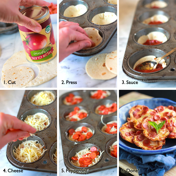 Mini pizzas met tortillas